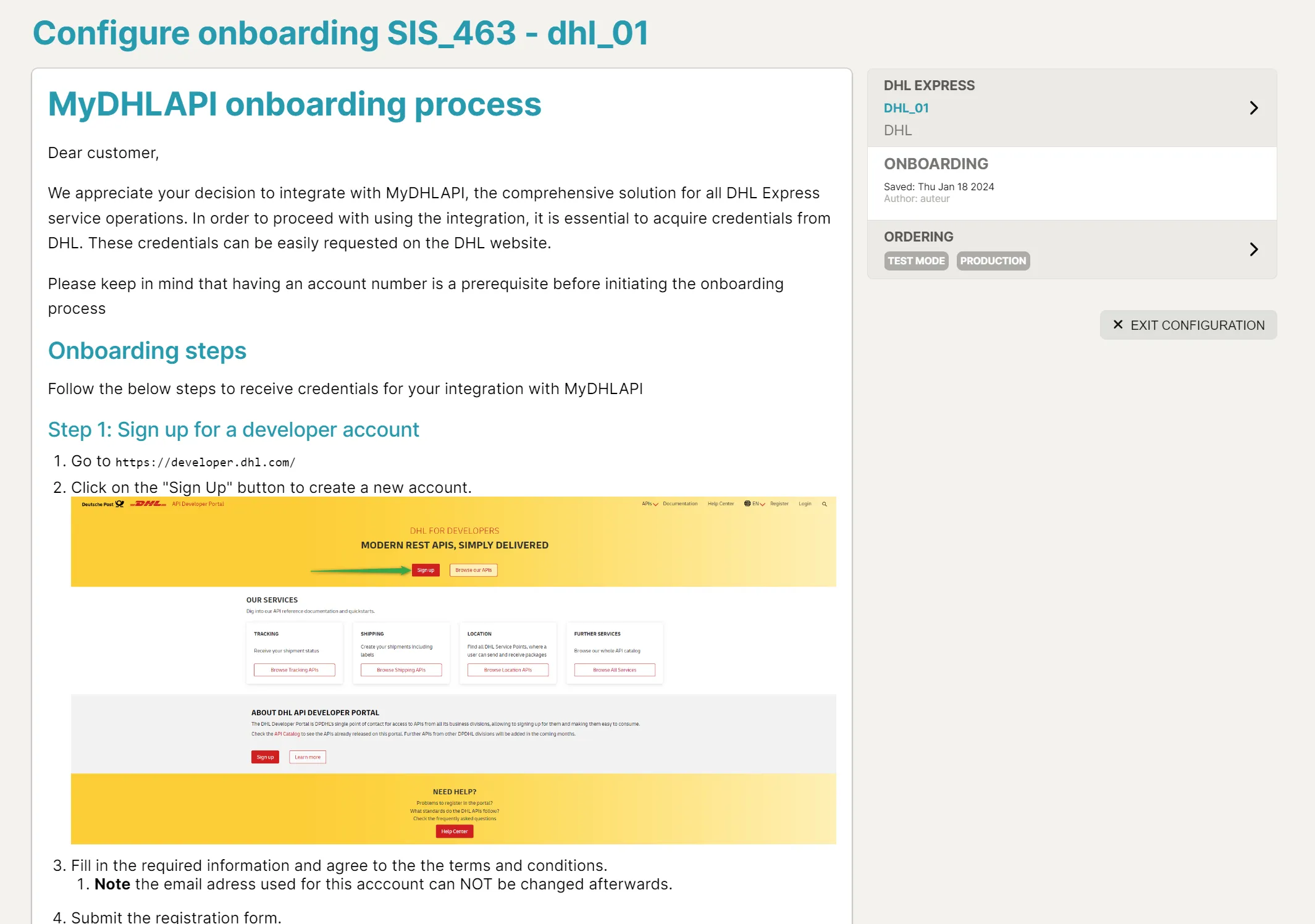 Carrier integrations